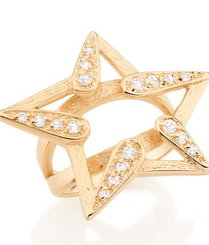 GOLD RING WITH ZIRCONIA