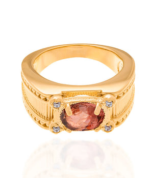 MEN'S GOLD NURSING STONE RING