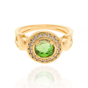 GOLD LAW STONE RING