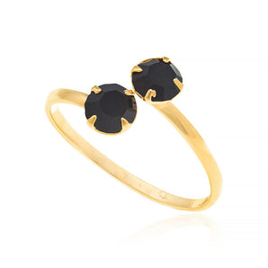 GOLD RING WITH CRYSTAL
