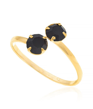 GOLD RING WITH CRYSTAL