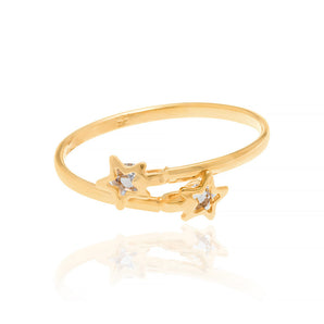 GOLD RING WITH CRYSTAL