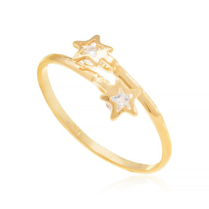 GOLD RING WITH CRYSTAL