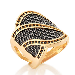 GOLD RING WITH ZIRCONIA