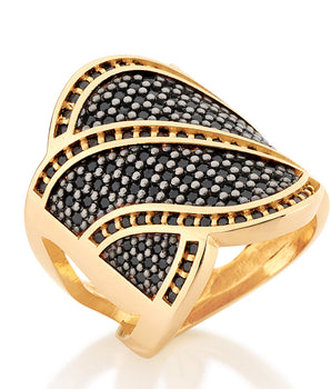 GOLD RING WITH ZIRCONIA