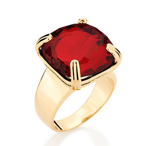 GOLD RING WITH CRYSTAL