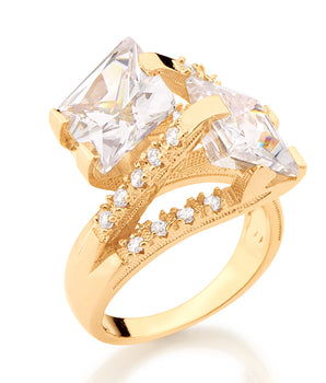 GOLD RING WITH ZIRCONIA