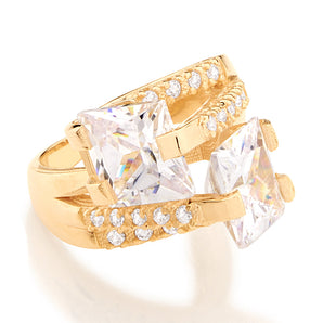 GOLD RING WITH ZIRCONIA