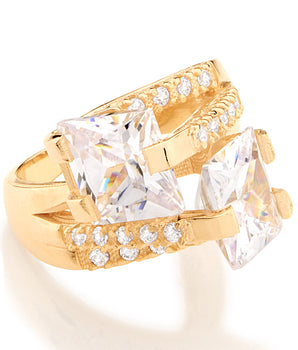 GOLD RING WITH ZIRCONIA