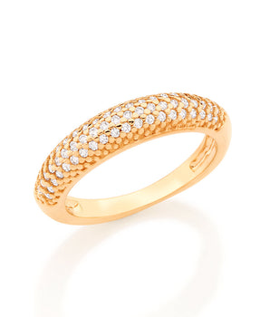 GOLD RING WITH ZIRCONIA