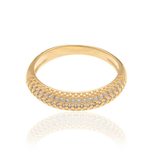 GOLD RING WITH ZIRCONIA