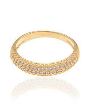 GOLD RING WITH ZIRCONIA