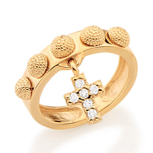 GOLD RING WITH ZIRCONIA