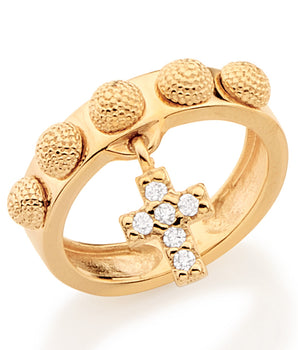 GOLD RING WITH ZIRCONIA
