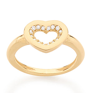 GOLD RING WITH ZIRCONIA