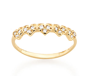GOLD RING WITH ZIRCONIA
