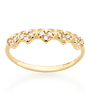 GOLD RING WITH ZIRCONIA