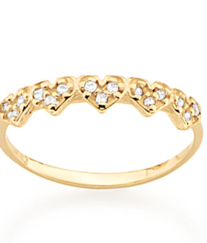 GOLD RING WITH ZIRCONIA