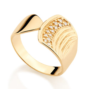 GOLD RING WITH ZIRCONIA