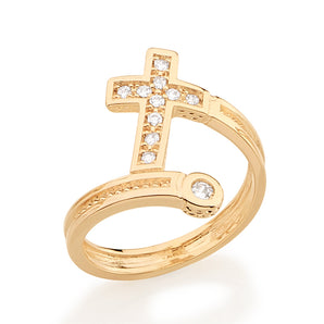 GOLD RING WITH ZIRCONIA