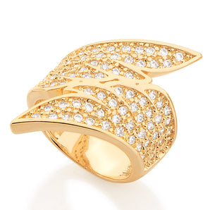 GOLD RING WITH ZIRCONIA
