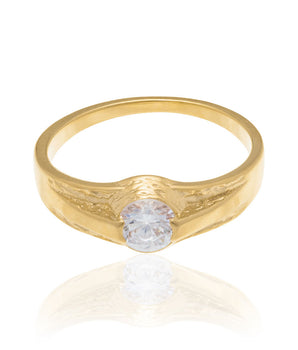 GOLD RING WITH ZIRCONIA