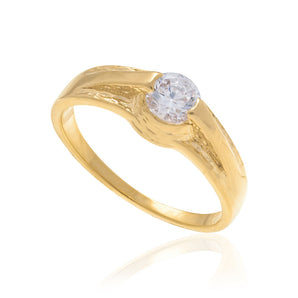GOLD RING WITH ZIRCONIA