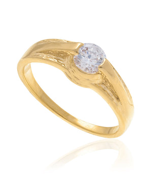 GOLD RING WITH ZIRCONIA