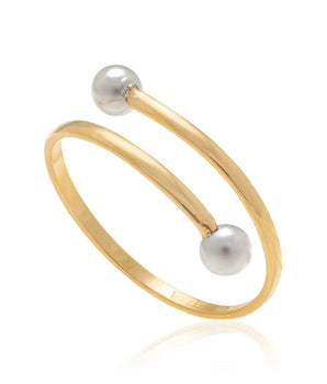 GOLD RING WITH PEARL