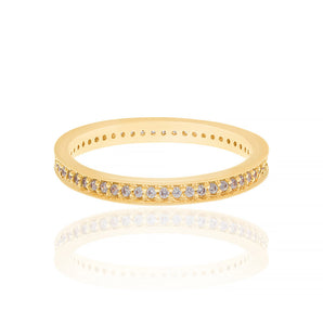 GOLD RING WITH ZIRCONIA