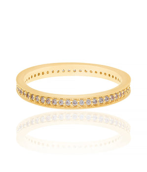 GOLD RING WITH ZIRCONIA