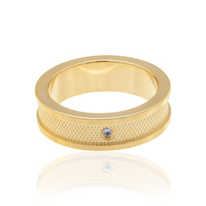 GOLD RING WITH ZIRCONIA
