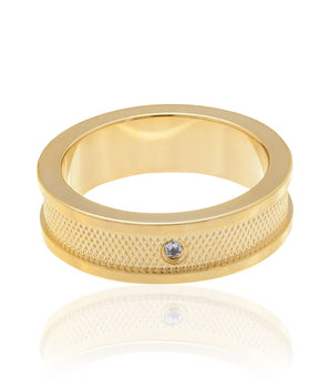 GOLD RING WITH ZIRCONIA