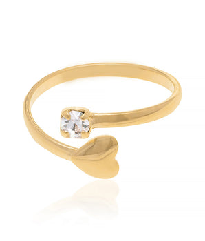 GOLD RING WITH CRYSTAL