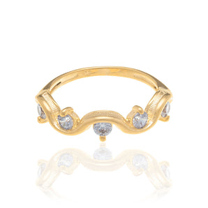 GOLD RING WITH ZIRCONIA