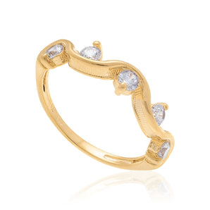 GOLD RING WITH ZIRCONIA
