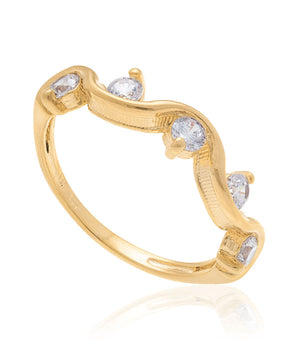 GOLD RING WITH ZIRCONIA