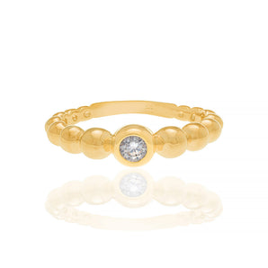 GOLD RING WITH ZIRCONIA
