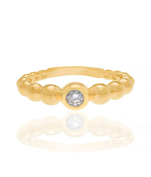 GOLD RING WITH ZIRCONIA