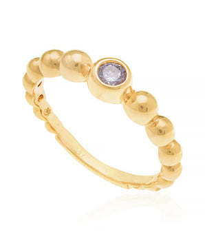 GOLD RING WITH ZIRCONIA