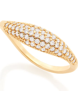 GOLD RING WITH ZIRCONIA