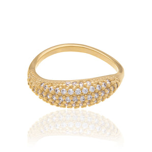 GOLD RING WITH ZIRCONIA