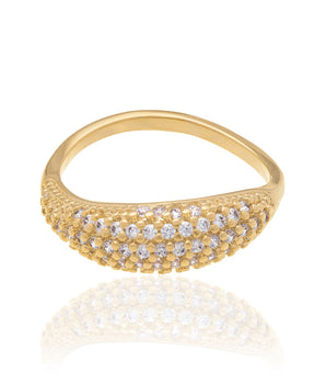 GOLD RING WITH ZIRCONIA