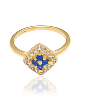 GOLD RING WITH ZIRCONIA
