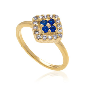 GOLD RING WITH ZIRCONIA