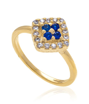 GOLD RING WITH ZIRCONIA