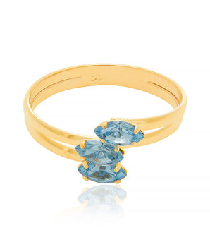 GOLD RING WITH CRYSTAL