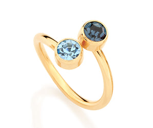 GOLD RING WITH CRYSTAL