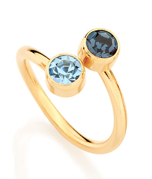 GOLD RING WITH CRYSTAL