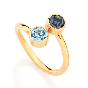 GOLD RING WITH CRYSTAL